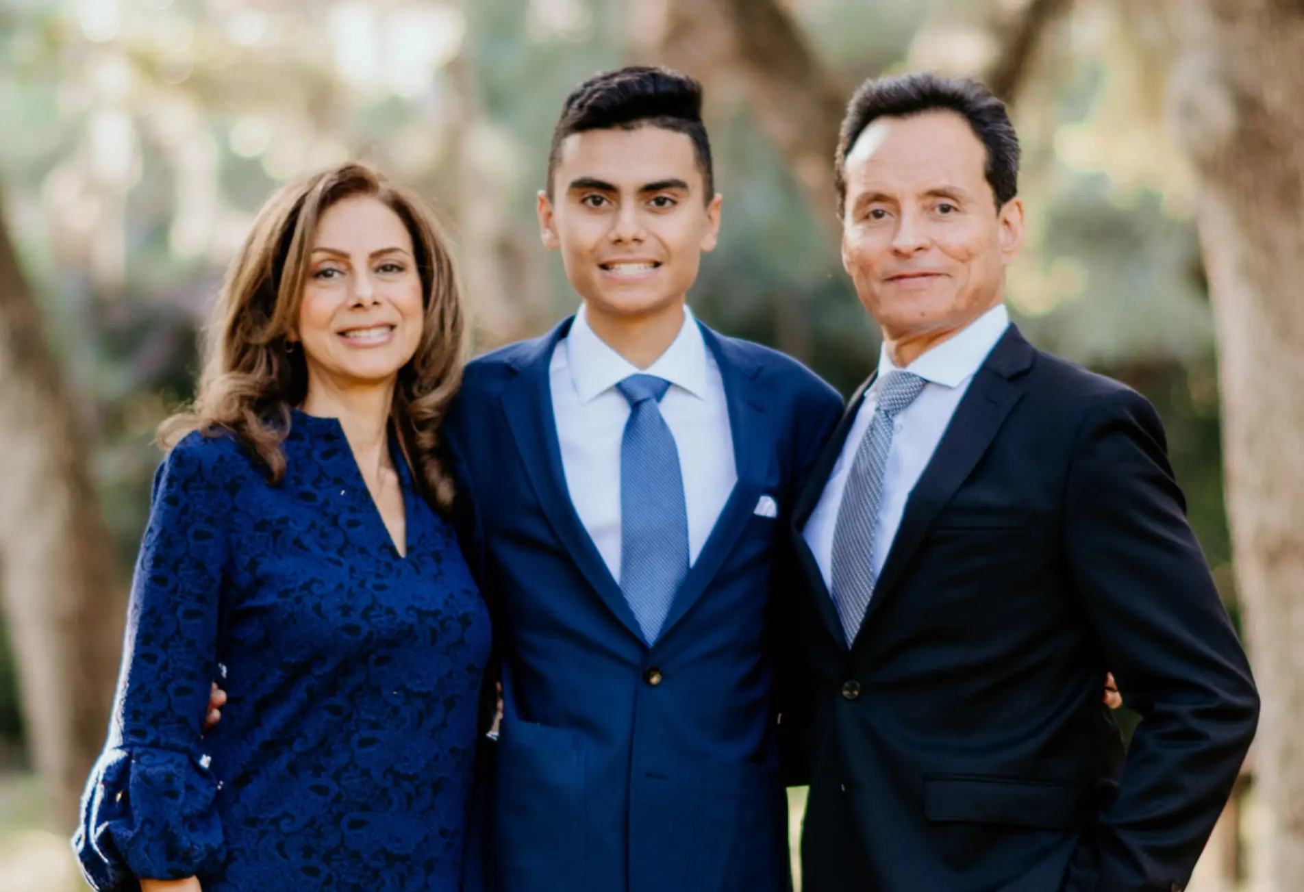 Family graduation portrait